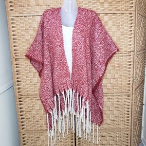 Just Be....Boucle Sweater Poncho NWOT